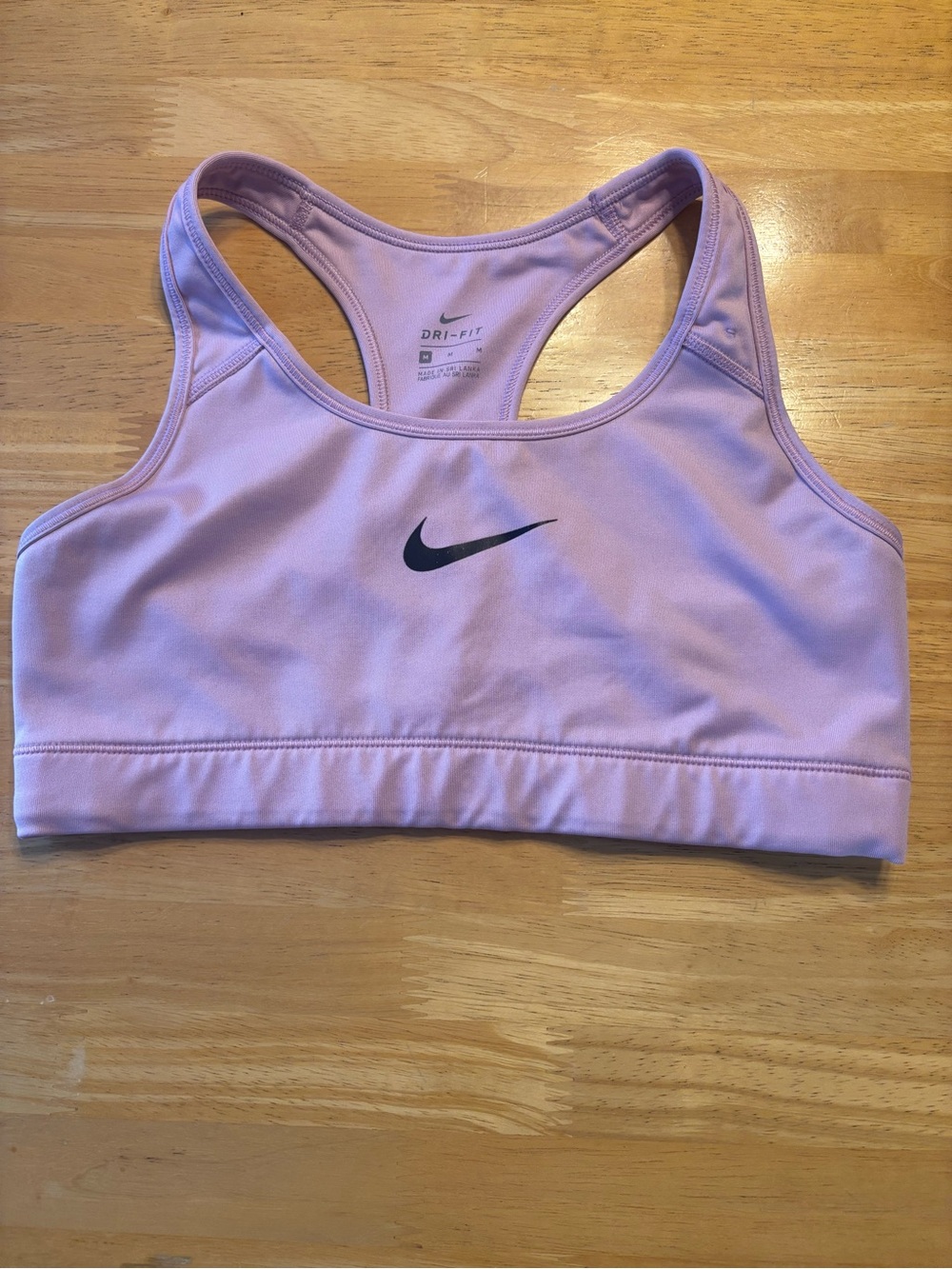 Nike Dri-Fit Sports Bra - Light Pink/Purple, Size Medium
